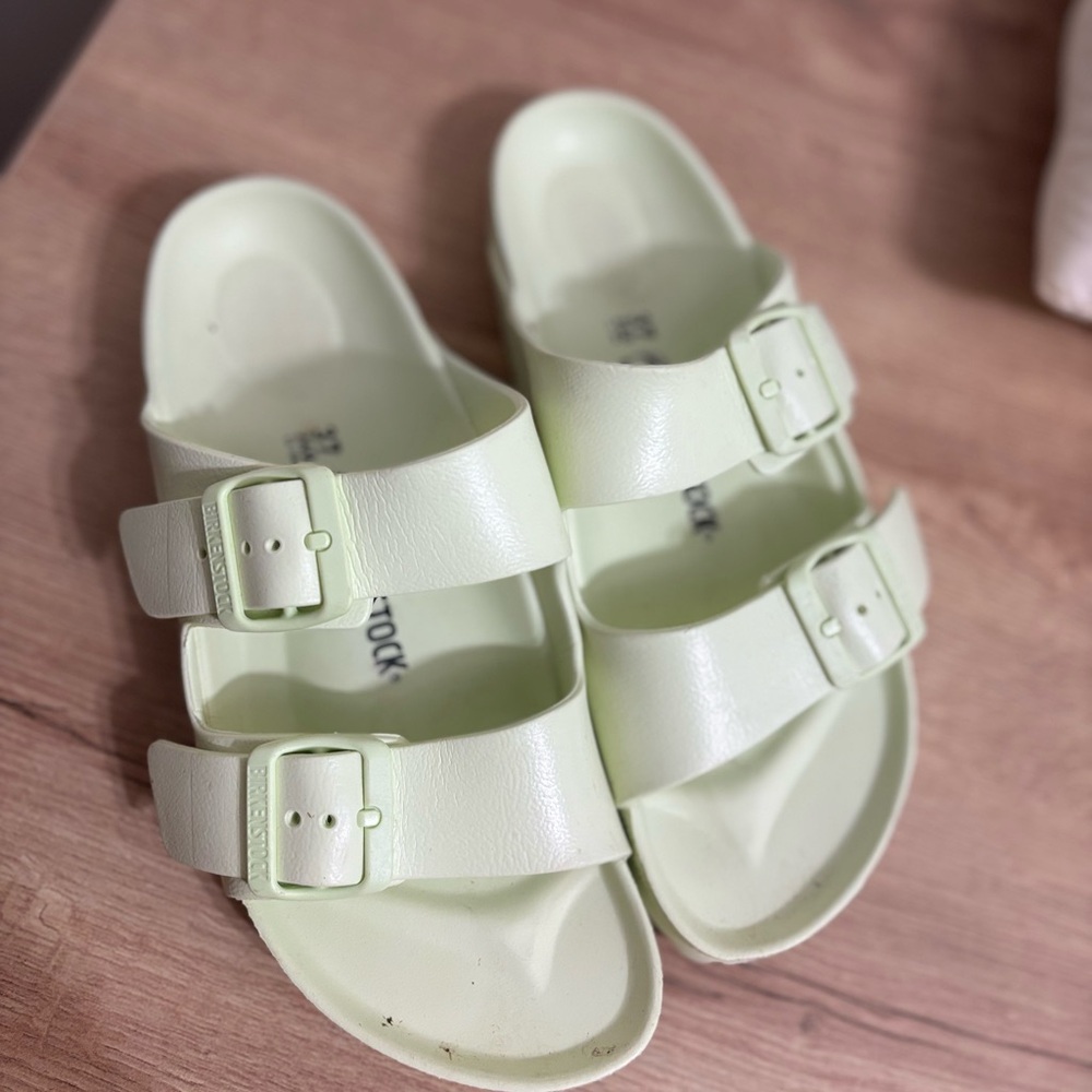 Birkenstock Pastel Green Double Strap Sandals